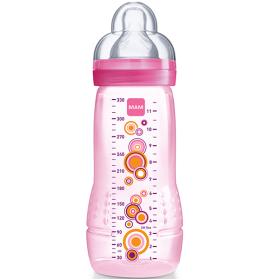 MAM Biberon 2ème âge rose 330ml