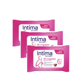 INTIMA Gyn'expert hygiene intime Cranberry lot 3x30 lingettes