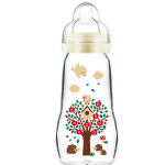 MAM Biberon verre blanc 2mois + 260ml