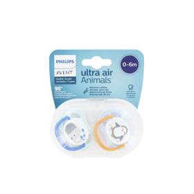 AVENT Ultra air animals 2 sucettes orthodontiques 0-6 mois