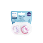 AVENT Ultra air happy 2 sucettes orthodontiques I love mama rose 6-18 mois