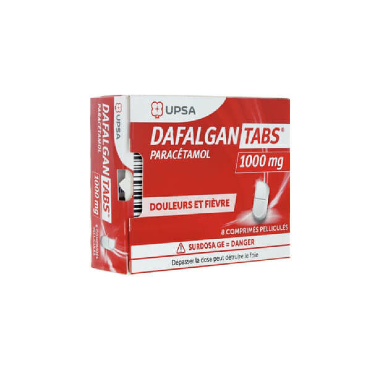 Dafalgan Dafalgan Tabs 1000mg 8 Comprimes Medicaments Pharmarket