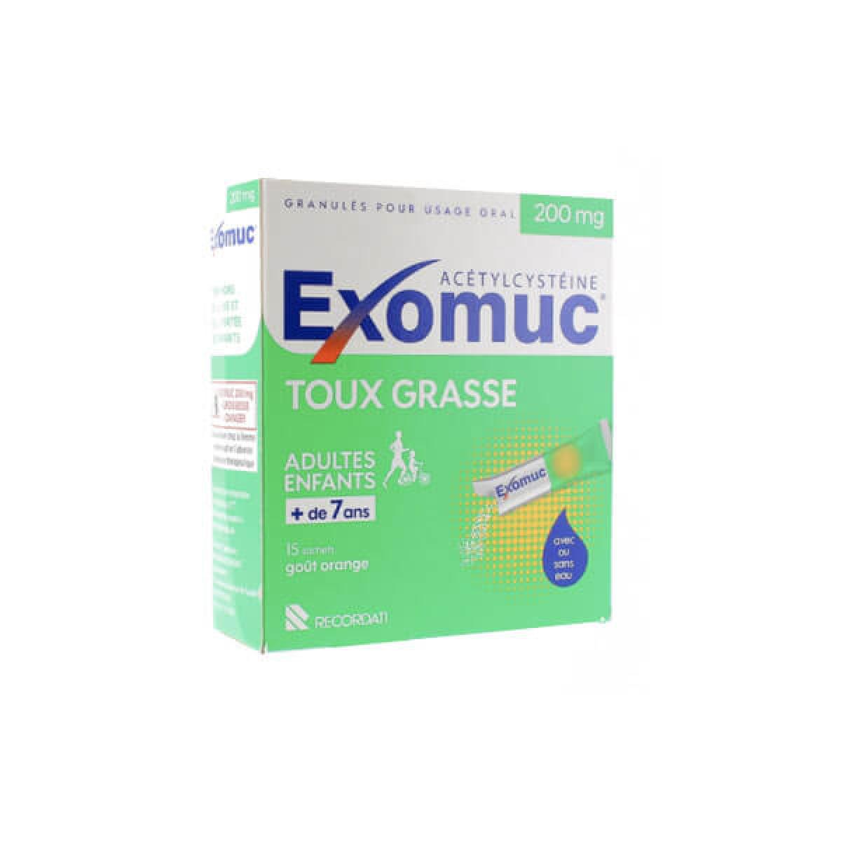 Bouchara Recordati Exomuc 0mg Toux Grasse 15 Sachets Medicaments Pharmarket