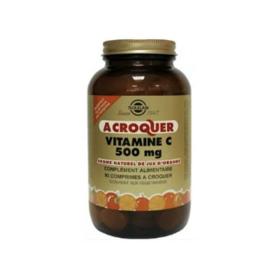 SOLGAR Vitamine C 500 arôme naturel jus d'orange 90 comprimés à croquer