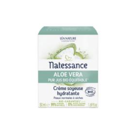 NATESSANCE Aloe vera pur jus bio équitable crème soyeuse hydratante 50ml