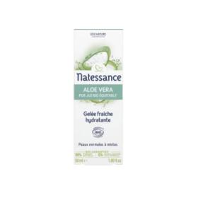 NATESSANCE Aloe vera pur jus bio équitable gelée fraîche hydratante 50ml