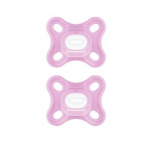 MAM Comfort 2 sucettes silicone rose 0-6 mois