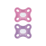 MAM Comfort 2 sucettes silicone rose 0-6 mois