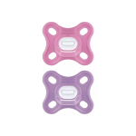 MAM Comfort 2 sucettes silicone rose 0-6 mois