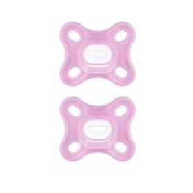 MAM Comfort 2 sucettes silicone rose 0-6 mois
