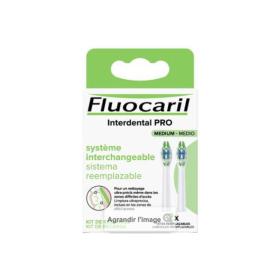 FLUOCARIL Interdental pro 2 têtes remplaçables brosse à dents medium