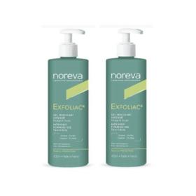 NOREVA Exfoliac gel moussant intensif lot 2x400ml