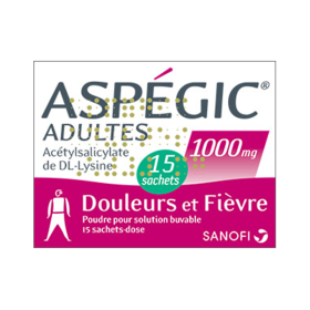 SANOFI Aspégic adultes 1000mg 15 sachets dose