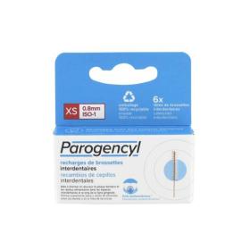 PAROGENCYL Recharges 6 têtes de bossettes interdentaires taille XS 0,8mm Iso-1