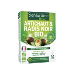 SANTAROME Artichaut et radis noir bio digestion facilitée 30 comprimés