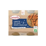 BABYBIO Petits pots bébé dès 6 mois, carotte des landes, patate douce, blé 2x200g