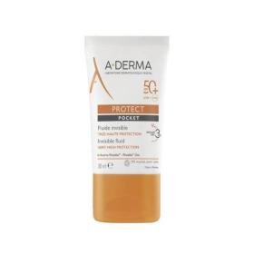 A-DERMA Protect fluide solaire visage invisible pocket SPF 50+ 30ml