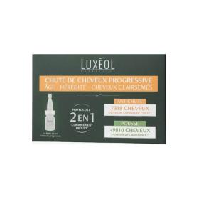 LUXÉOL Chute de cheveux progressive 2 en 1 14 fioles 6ml