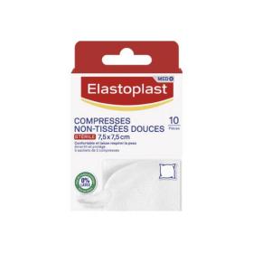 ELASTOPLAST 10 compresses non-tissées douces 7,5cmx7,5cm