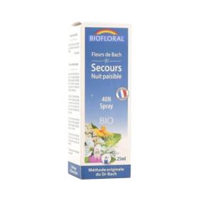 BIOFLORAL Fleurs de Bach secours nuit paisible 40N spray bio 25ml