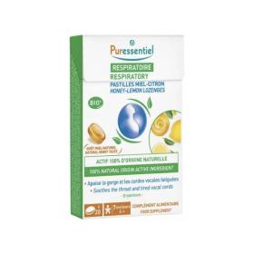 PURESSENTIEL Respiratoire 20 pastilles miel-citron gorge
