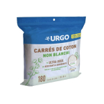 URGO 180 carrés de coton non blanchi 10x8cm