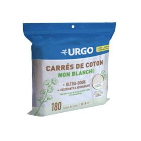 URGO 180 carrés de coton non blanchi 10x8cm