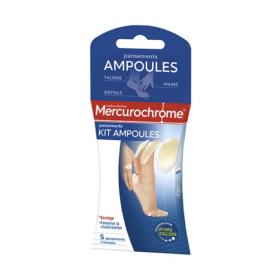 MERCUROCHROME Pansements kit ampoules 3 formats 5 pansements