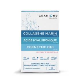GRANIONS Collagène marin acide hyaluronique coenzyme Q10 60 comprimés