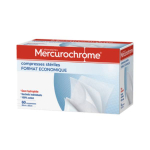 MERCUROCHROME 60 compresses stériles coton format économique