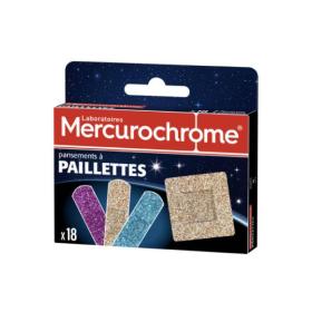 MERCUROCHROME 18 pansements à paillettes