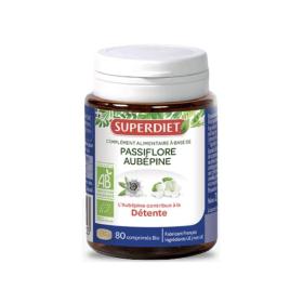 SUPER DIET Passiflore aubépine bio 80 comprimés