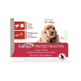 ASEPTA Canys protect bi-actifs solution pour spot-on chiens 10-20 kg 4 pipettes