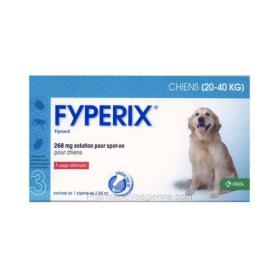 KRKA Fyperic 268mg solution spot-on grand chien 3 pipettes