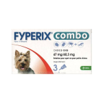 KRKA Fyperix combo 67/60.3mg chiens 2-10kg 3 pipettes