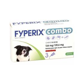 KRKA Fyperix combo 134-120,6kg chiens 10-20kg 3 pipettes