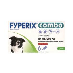 KRKA Fyperix combo 134-120,6kg chiens 10-20kg 6 pipettes