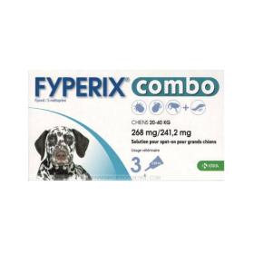 KRKA Fyperix combo 268-241,2mg chiens 20-40kg 3 pipettes