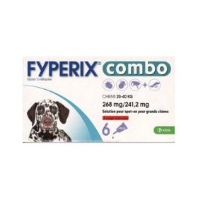 KRKA Fyperix combo 268-241,2kg chiens 20-40kg 6 pipettes