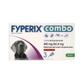 KRKA Fyperix combo 402-361,8mg chiens plus de 40kg 3 pipettes