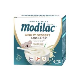 MODILAC Mon 1er dessert sans lait goût nature de 6 à 12 mois 10 sachets