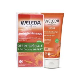 WELEDA Arnica huile de massage 200ml + gel douche sport bio 200ml