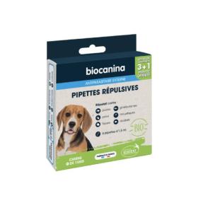 BIOCANINA 4 pipettes répulsives chiens de moins de 15kg