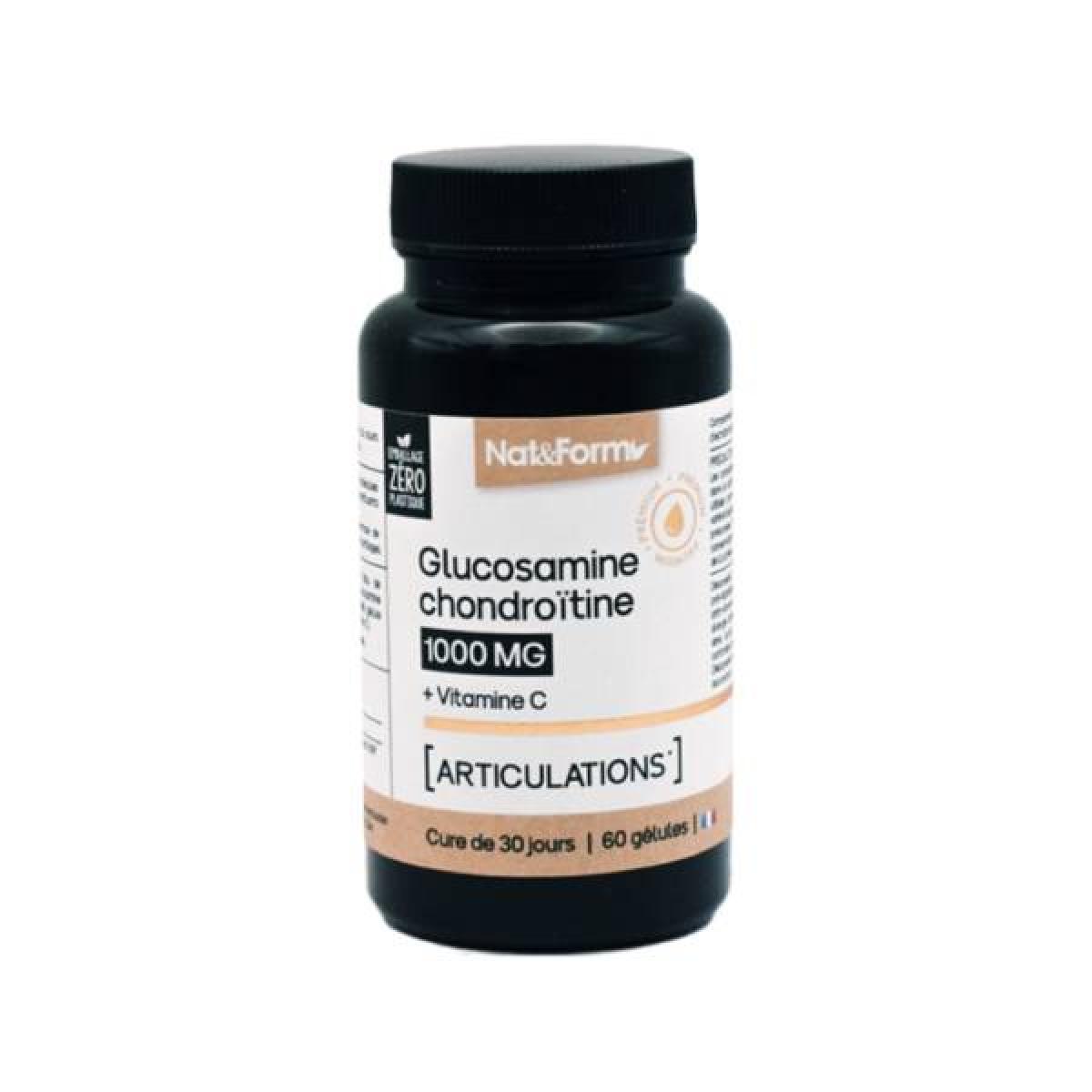 NAT & FORM Glucosamine chondroïtine 100mg 60 gélules Parapharmacie Pharmarket
