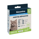 BIOCANINA 4 pipettes répulsives chaton & chat de 500g à 5kg