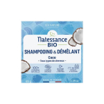 NATESSANCE Shampooing & démêlant coco bio 65g