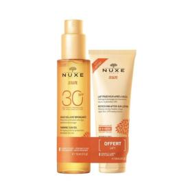 NUXE Sun huile solaire bronzante SPF 30 150ml + lait fraîcheur après-soleil 100ml