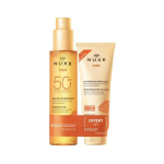 NUXE Sun huile solaire bronzante SPF 50 150ml + lait fraîcheur après-soleil 100ml