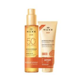 NUXE Sun huile solaire bronzante SPF 50 150ml + lait fraîcheur après-soleil 100ml