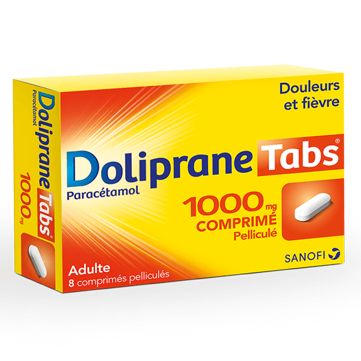 Doliprane Qui Fond Sous La Langue DOLIPRANE Tabs 1000mg 8 comprimés - Médicaments - Pharmarket